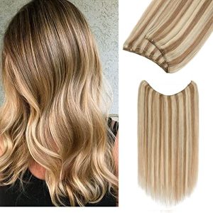Crown 18 Inch 100g 100% Remy Human Hair Clip-In Extensions Natural Color