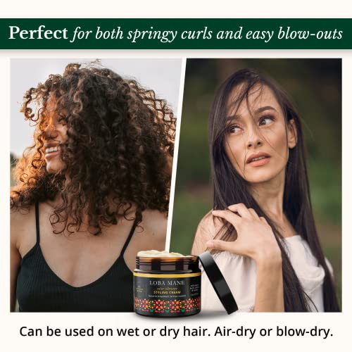 Natural 8 oz Cream for Curly Hair Moisturizing Frizz Control Formula - Image 4