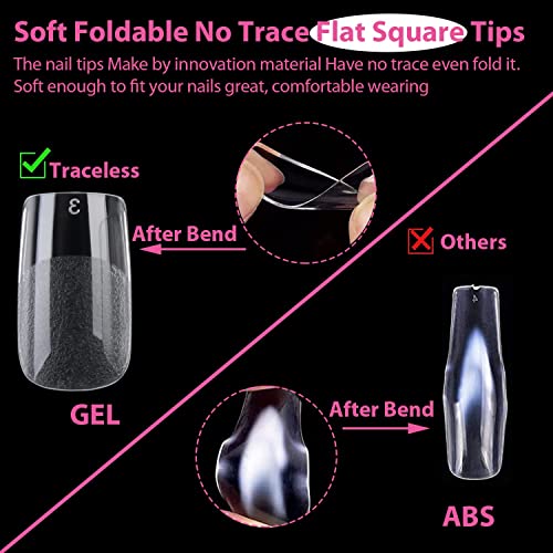 New Square Acrylic Nail Set Various Sizes for Stylish Durable Enhancements - Image 4