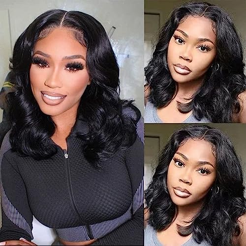 Human Hair Lace Front Bob Wig for Women, 12-inch Length, Natural Appearance - Image 7