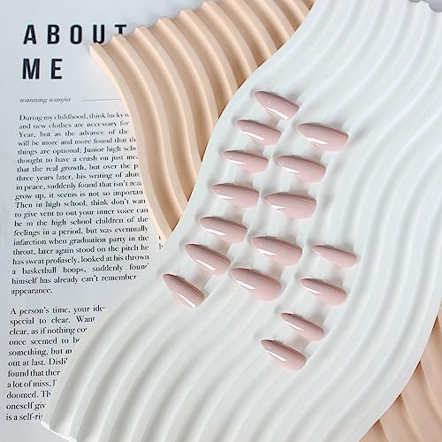 Pink Almond Acrylic Nails - Image 4