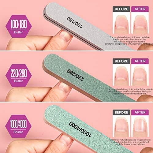 Acrylic Nail Shaping Kit with Fine-Grit File and Buffer for Home Salon Perfection - Image 5