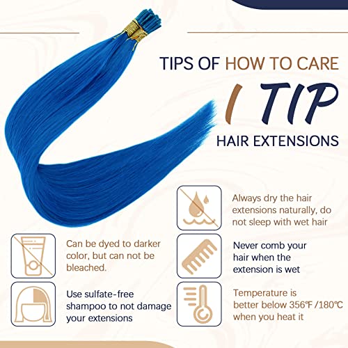 18 Inch Blue Remy Human Hair Clip-In Extensions for Instant Volume and Length - Image 7