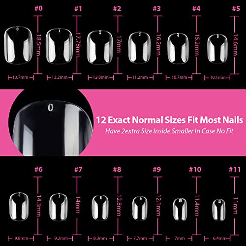 Short Rounded Acrylic Nails with Elegant Design, 24 Piece Set - Image 6