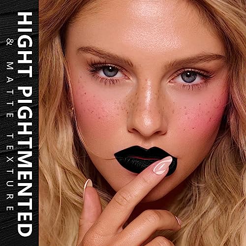 Bold Black Eyeshadow and Lipstick Set - Long-lasting Color for All Skin Tones - Image 4