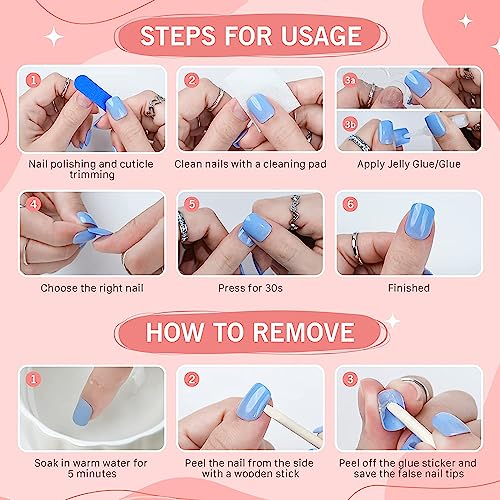Short Teal Acrylic Nails with Chic Everyday Designs - Image 6