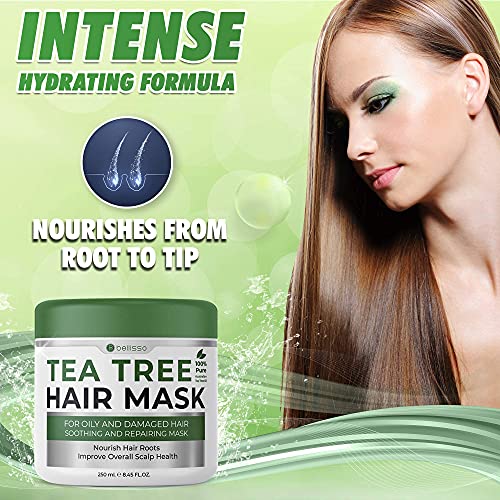 8 oz Tea Tree Dandruff Hair Mask for Scalp Relief and Nourishment - Image 7