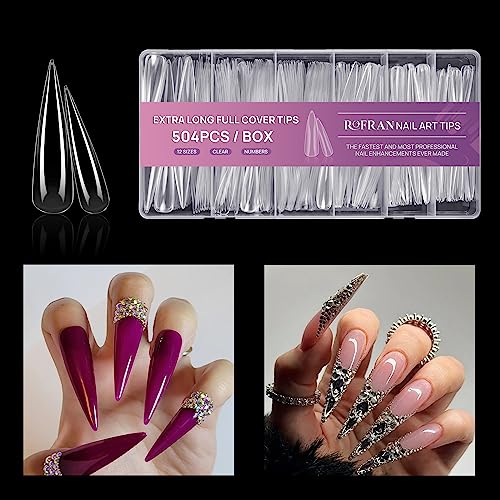 7-Inch Clear Acrylic Nail Extension Molds for Professional and DIY Nail Art - Image 6