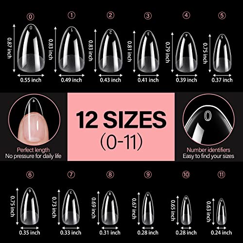 Matte Almond Acrylic Nails Set Durable Stylish 100 Piece Kit - Image 5
