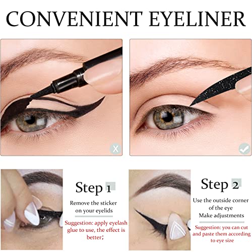 Black Eyeliner Stickers for Quick and Simple Makeup Application - 20 Stickers Pack - Image 4