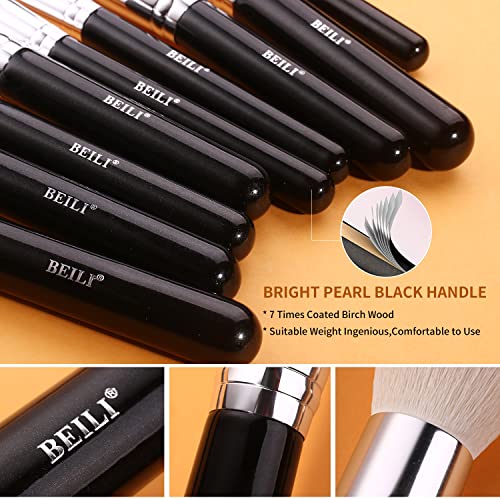 10 Piece Synthetic Hair Makeup Brush Set for Flawless Application and Easy Cleaning - Image 5