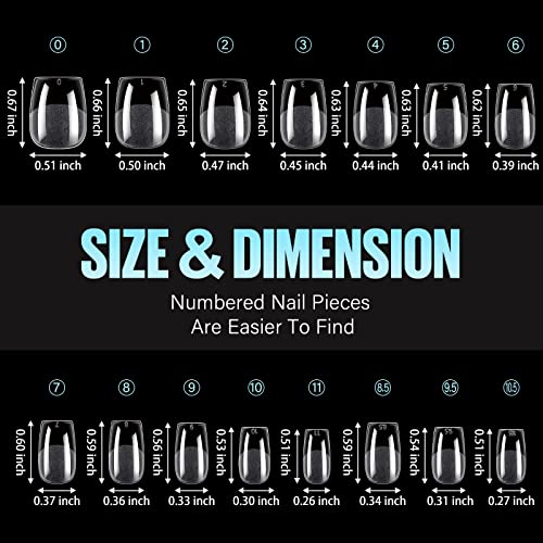 24pc Coffin Shape Natural Acrylic Nails for Easy DIY Nail Art - Image 6