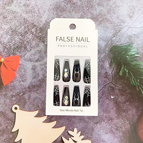 Festive Halloween Acrylic Nails Set 24 Pieces for Spooky Nail Art Designs - Image 3