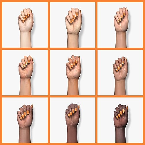 Short Nail Orange Gel Designs Kit Trendy Stylish Nail Art 50ml - Image 4