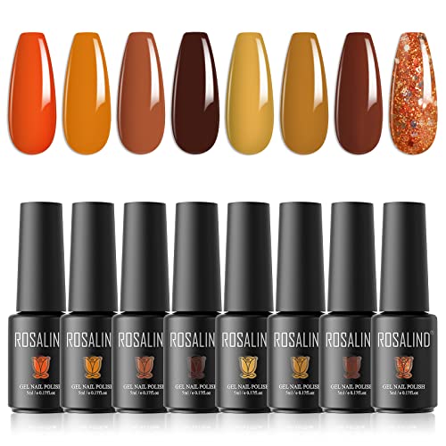 Creative Orange Nail Art Design Set with 10 Nail Stickers and Tools