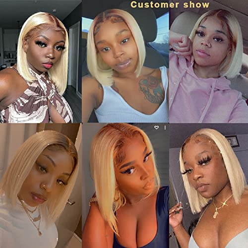 Blonde Lace Front Bob Human Hair Wig - Image 6