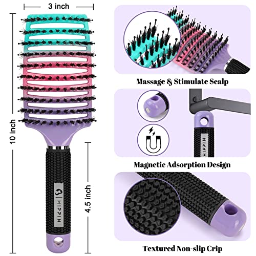 Detangling Hair Brush with Flexible Bristles and Comfortable Grip - Effortless Styling - Image 2