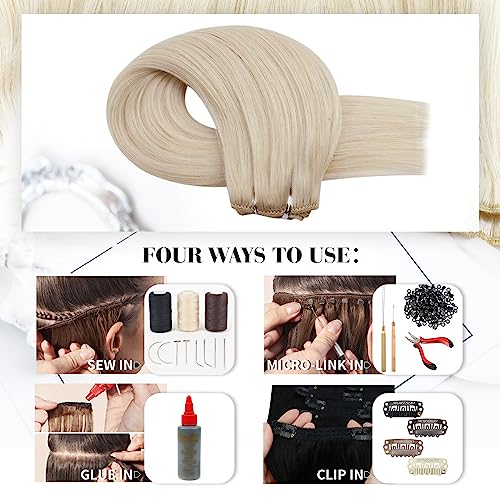 Blonde human hair weave. - Image 7