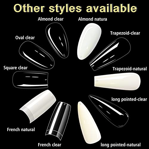 Medium Almond Acrylic Nail Extension Kit - 20 Piece Set Durable & Stylish - Image 6