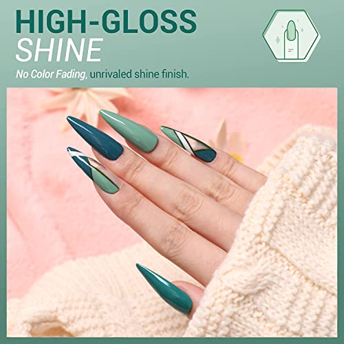 Vibrant Teal Nail Polish 15ml Bottle Trendy Color for Salon-Quality Nails - Image 4