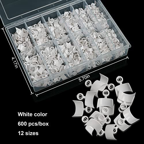 Short White Tip Acrylic Nails 24 Count for Effortless Nail Art and Styling - Image 4
