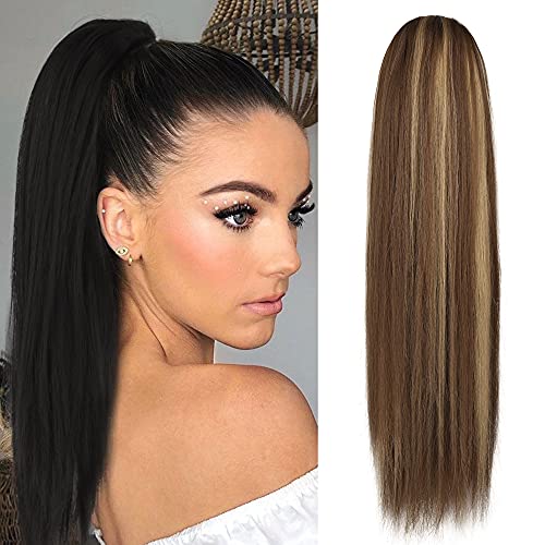 Golden Blonde 14 Inch Human Hair Drawstring Ponytail Extension
