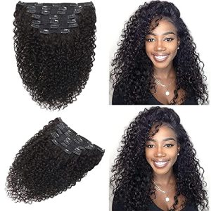 18 Inch Curly Clip-In Hair Extensions 7 Piece Set Instant Volume & Length