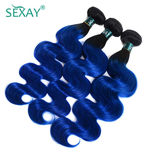 Premium Blue Human Hair Bundles Extensions 100g Each for Full Look - Image 2