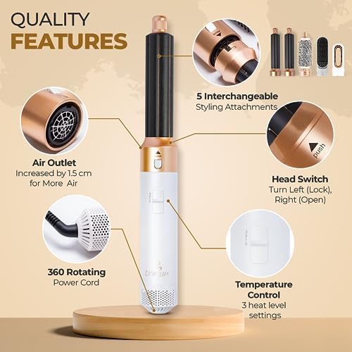 Hot Tools 1.25 Inch Professional Round Brush Blow Dryer for Salon Smooth Voluminous Hair - Image 8