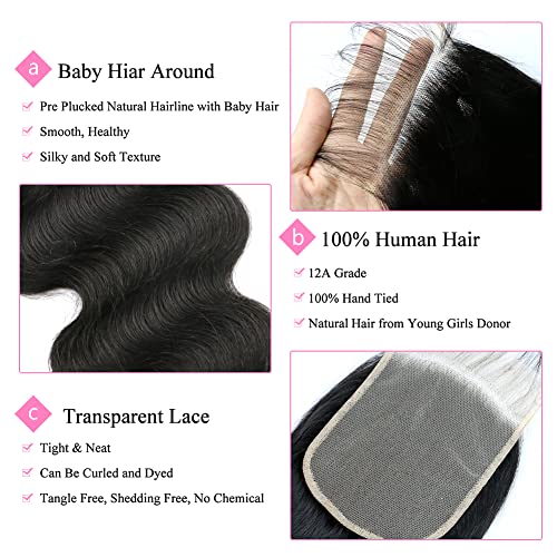 4x4 Inch Virgin Human Hair Closure for Natural Seamless Blending - Image 4