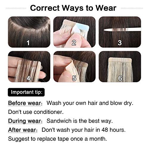 Natural 20-Inch Human Hair Tape-In Extensions for Thick Volume - Image 5