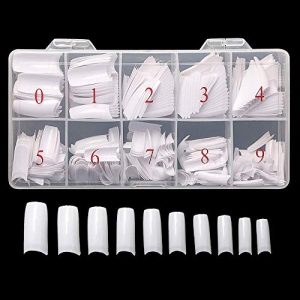 Classic White Tip Acrylic Nail Set - 24 Pieces for Timeless Style