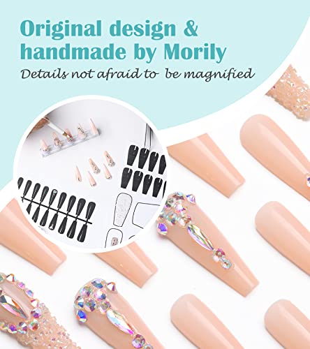 Sparkling acrylic nails with dazzling embellishments. - Image 3