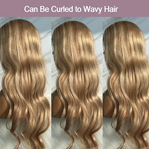 Blonde Human Hair Wig with Highlights - Image 5