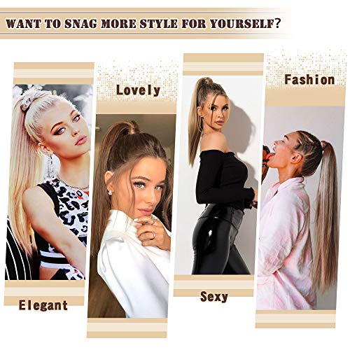 Golden Blonde 14 Inch Human Hair Drawstring Ponytail Extension - Image 7