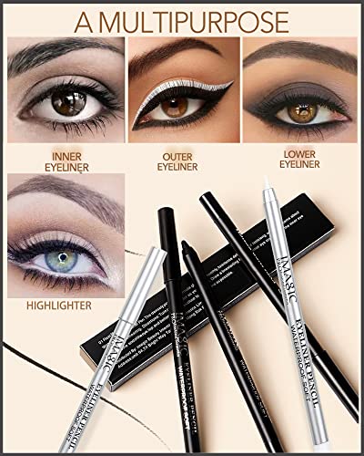 Waterproof Black Eyeliner and Eyeshadow Duo, 0.12 oz, for Long-Lasting Eye Makeup - Image 4