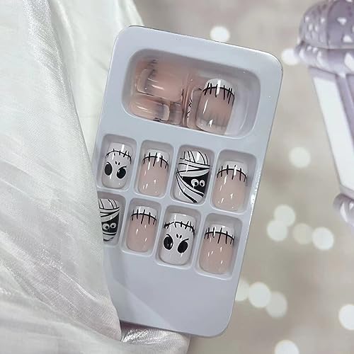 Black French Acrylic Nails - 24 Piece Durable & Stylish Press-On Tip Set - Image 3