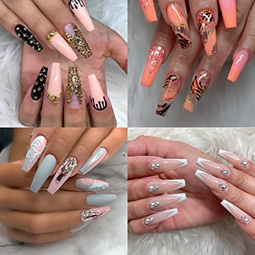 24 Piece Medium Coffin Acrylic Nail Set for Chic Manicures - Image 4