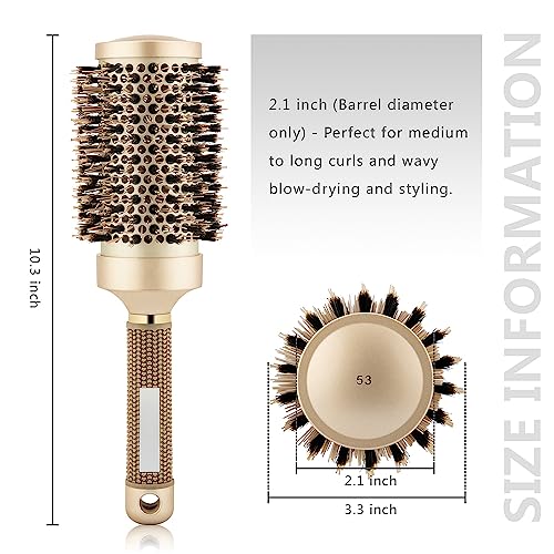 Professional Round Barrel Hair Brush for Effortless Styling and Curling, Medium Size - Image 7