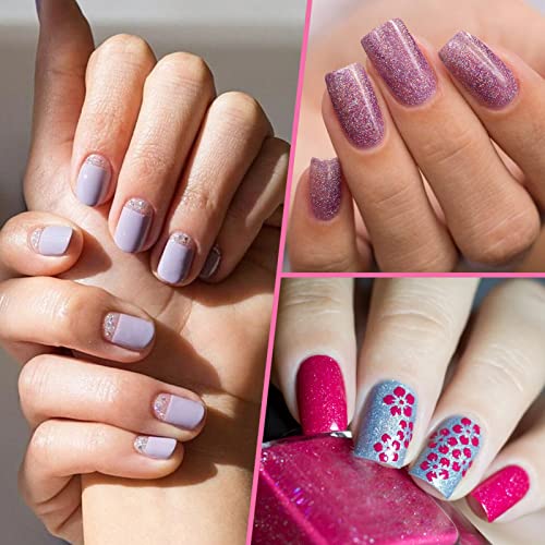 24 Pcs Clear Rounded Square Acrylic Nail Design Tips for Elegant Nail Art - Image 5