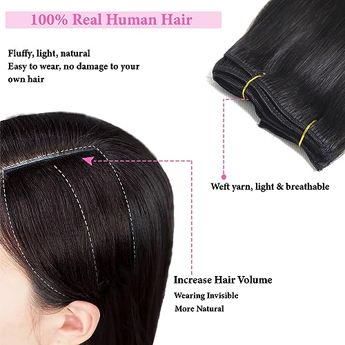 18 Inch Natural Black 100% Remy Human Hair Extensions - Image 4