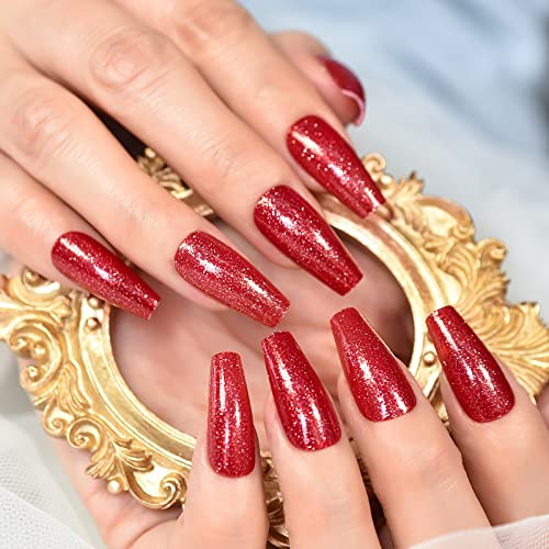 Vibrant Coffin Acrylic Nails Set for Eye-Catching Nail Art Creations - Image 6