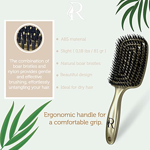 Dual Bristle Hair Brush: Boar & Nylon - Image 2