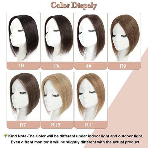 Natural Human Hair Topper for Volume and Coverage, Medium Size - Image 7