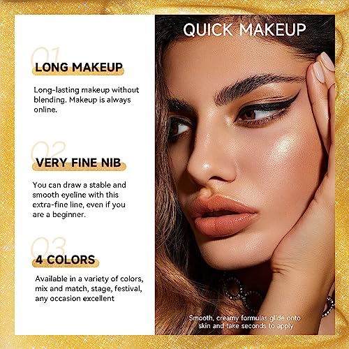 Black Top Eyeliner with Brown Bottom for Smooth Application and Long-Lasting Wear - Image 6