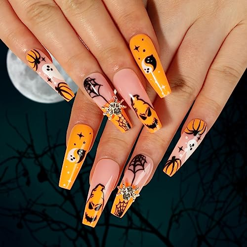 Halloween-themed Acrylic Nails