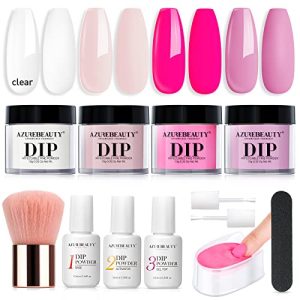 Acrylic Dip Nail Kit with Base and Top Coat for Effortless Application
