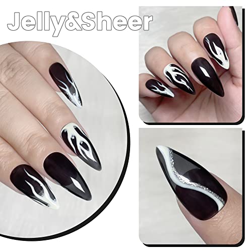 Black Jelly Nail Polish 15ml Dark Glossy Finish for Stunning, Smooth Nails - Image 6