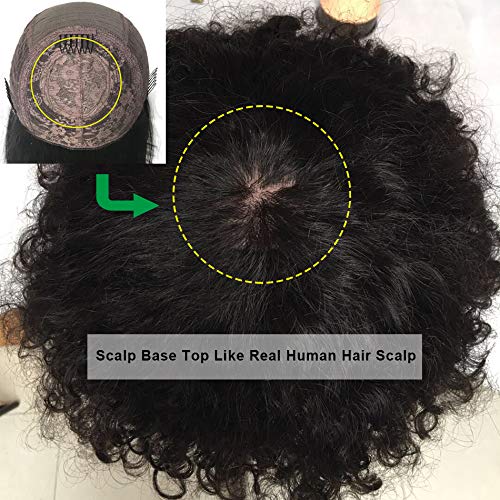 20-Inch Curly Afro Human Hair Wig for Women, Natural Soft Texture - Image 6