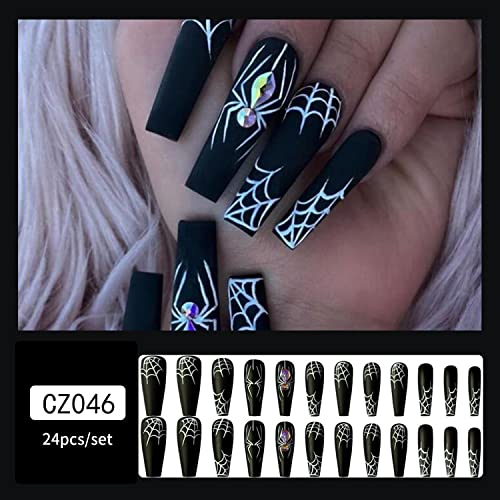 Festive Halloween Acrylic Nails Set 24 Pieces for Spooky Nail Art Designs - Image 2